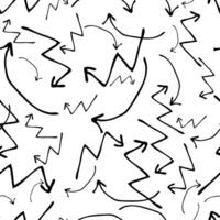 Seamless pattern with doodle arrows vector