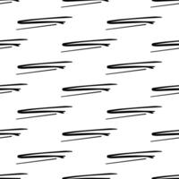 Seamless pattern with black pencil brushstrokes vector