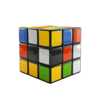 3D Rendering of Rubik's Cube Puzzle Toy on Transparent background AI-Generative png
