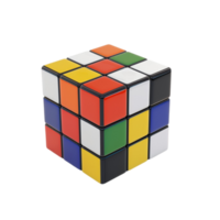 3D Rendering of Rubik's Cube Puzzle Toy on Transparent background AI-Generative png