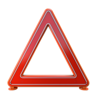 vermelho triangular Atenção placa em transparente fundo ai-generativo png
