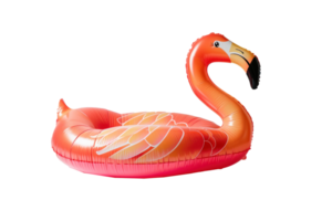 a flamingo swimming pool float on a transparent background png