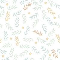 Seamless floral pattern, cute liberty ditsy print in retro motif. Pretty botanical design in delicate colors. vector