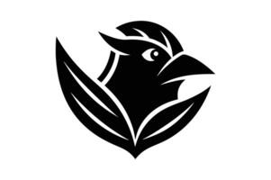 Bird Face Illustration - Cartoon Clipart and Line Art Design vector