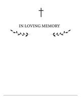 Funeral card. Empty card. Digital Funeral Announcement Invitation Template in Illustrator vector