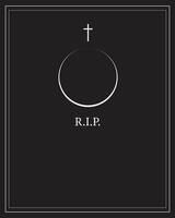 Funeral card. Empty card. Digital Funeral Announcement Invitation Template in Illustrator vector