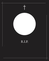 Funeral card. Empty card. Digital Funeral Announcement Invitation Template in Illustrator vector