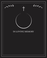 Funeral card. Empty card. Digital Funeral Announcement Invitation Template in Illustrator vector