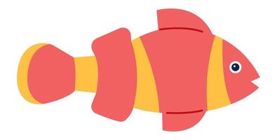 Clown fish with colored pattern isolated on white vector