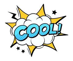 Cool sound in expolosion speech bubble icon vector