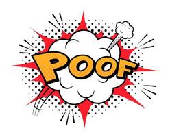 Sound of poof cartoon cloud design icon vector