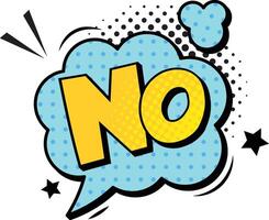 No speech bubble cloud, scream and shouting vector