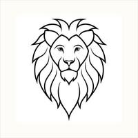 Lion Head Icon Silhouette Illustration - High-Quality, Scalable Design for Branding and Graphics vector