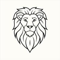 Lion Head Icon Silhouette Illustration - High-Quality, Scalable Design for Branding and Graphics vector