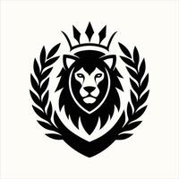 Lion Head Icon Silhouette Illustration - High-Quality, Scalable Design for Branding and Graphics vector