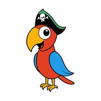 Bright and vibrant illustration of a colorful parrot with detailed plumage, perfect for creative projects and tropical-themed designs vector