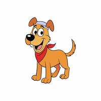 Brighten up your designs with this cheerful dog illustration. Featuring floppy ears and a wagging tail vector