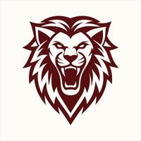 Lion Head Icon Silhouette Illustration - High-Quality, Scalable Design for Branding and Graphics vector