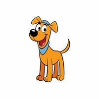 Brighten up your designs with this cheerful dog illustration. Featuring floppy ears and a wagging tail vector