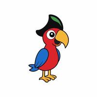 Bright and vibrant illustration of a colorful parrot with detailed plumage, perfect for creative projects and tropical-themed designs vector