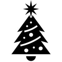 Add a festive touch to your designs with this Christmas icon. Featuring a black silhouette, it's perfect for creating stylish holiday illustrations and decorations vector