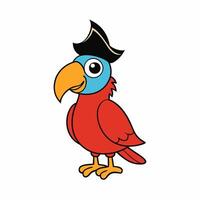 Bright and vibrant illustration of a colorful parrot with detailed plumage, perfect for creative projects and tropical-themed designs vector