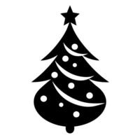 Add a festive touch to your designs with this Christmas icon. Featuring a black silhouette, it's perfect for creating stylish holiday illustrations and decorations vector