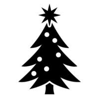Add a festive touch to your designs with this Christmas icon. Featuring a black silhouette, it's perfect for creating stylish holiday illustrations and decorations vector