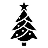 Add a festive touch to your designs with this Christmas icon. Featuring a black silhouette, it's perfect for creating stylish holiday illustrations and decorations vector