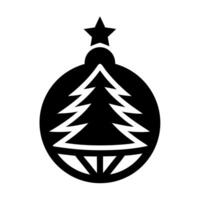 Add a festive touch to your designs with this Christmas icon. Featuring a black silhouette, it's perfect for creating stylish holiday illustrations and decorations vector