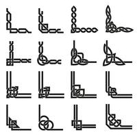 Celtic corners. Scotland knot border, irish decorative ornament and traditional ancient pattern corner set vector