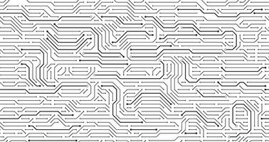 Circuit board pattern. Technology texture, digital tech lines and computer systems seamless background illustration vector
