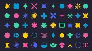 Brutalism geometric shapes. Minimalist abstract forms, basic shape elements and modern graphic figures set vector