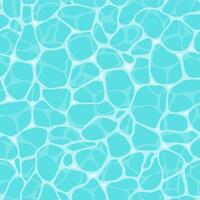 Water texture. Swimming pool water ripples, sea surface reflections and caustic pattern seamless background vector