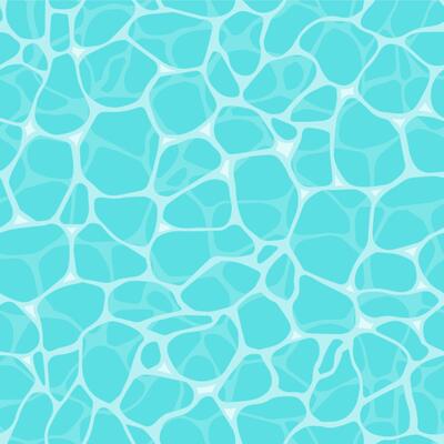 Water texture. Swimming pool water ripples, sea surface reflections and caustic pattern seamless background