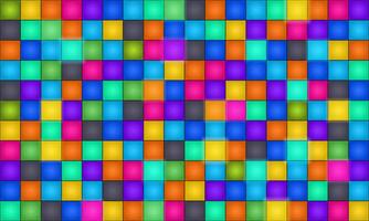 Disco dance floor pattern. Beat maker drum pad, colorful club party led kaleidoscope with glowing cubes and background illustration vector