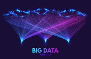 Big data sort. Complex database information sorting visualization, digital analytics or social network connections abstract concept illustration vector