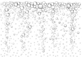 Sparkling bubbles background. Refreshing clear carbonated fizzing drink, bubbly water effect and rising air bubbles in water illustration vector