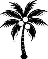 silhouette of coconut tree eps 10 vector