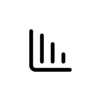 Chart column decreasing, graph vector