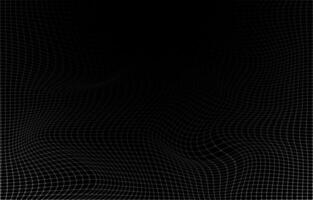 Elegant black background with perspective grid lines creating a square pattern vector