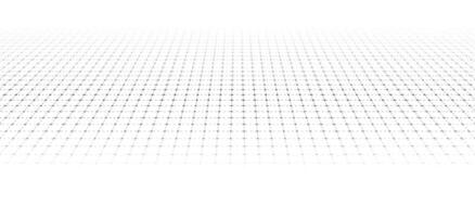 Elegant White background with gray perspective grid lines creating a square pattern vector