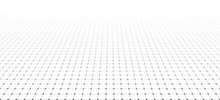 Elegant White background with gray perspective grid lines creating a square pattern vector