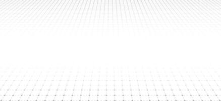 Elegant White background with gray perspective grid lines creating a square pattern vector