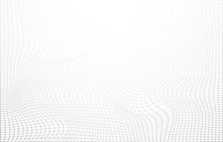 Elegant White background with gray perspective grid lines creating a square pattern vector