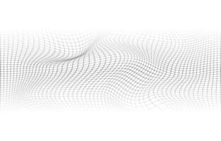 Elegant White background with gray perspective grid lines creating a square pattern vector