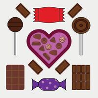 Assorted Chocolates and Box Design vector