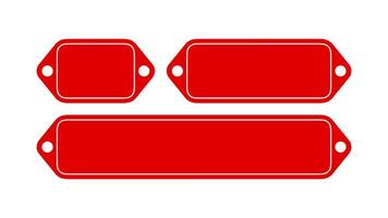 Template of price tags. Label tag mockup vector