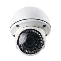 a white dome camera on a transparent background png