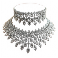 a necklace with diamonds on it on transparent background png